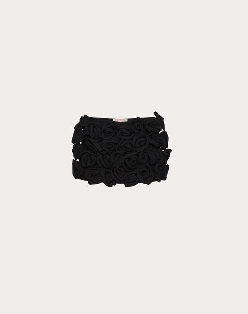 Valentino - Falda Short Crepe Couture - Negro - Mujer - Ropa