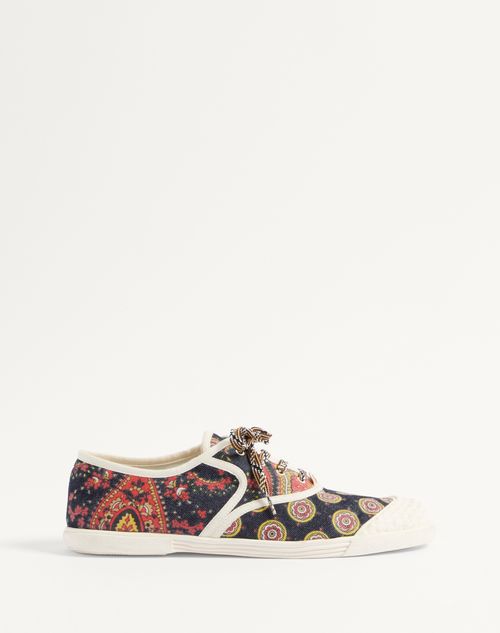 Valentino Garavani - Bay By Bay Trainers In Voyage Imaginaire Denim Fabric - Multicolour - Man - New Arrivals