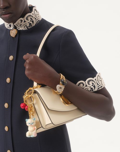 Valentino Garavani Vain Bag With Handle In Shiny Calfskin Valentino Garavani Vain Bag With Handle In Shiny Calfskin