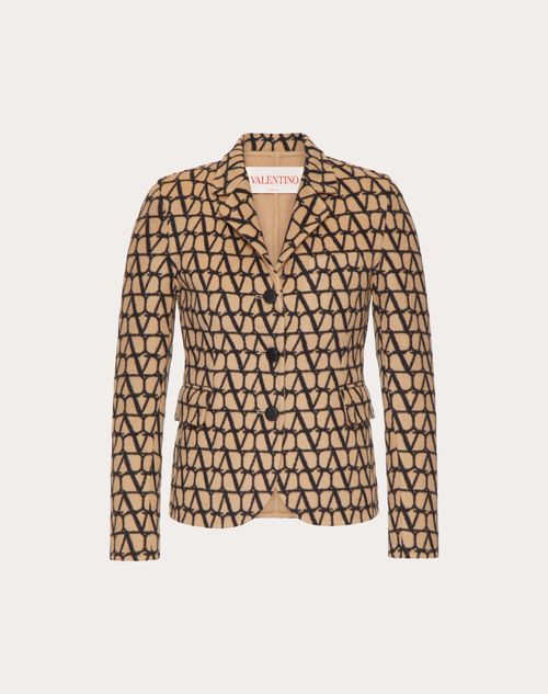 Valentino - Toile Iconographe Double Coat Jacket - Camel/black - Woman - Jackets And Blazers