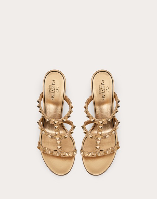 Valentino Garavani Rockstud leather slides - Brown