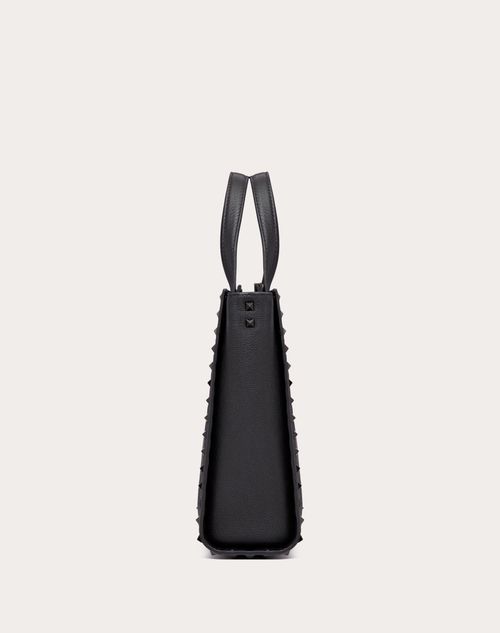 Rockstud grainy calfskin vertical bag clearance