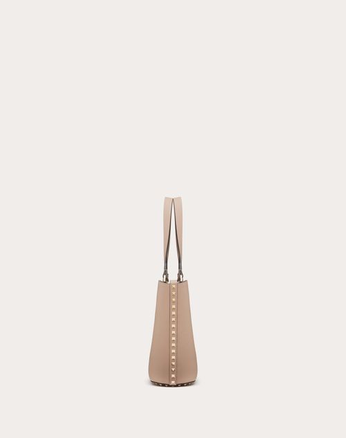 Small rockstud grainy calfskin shopper hotsell