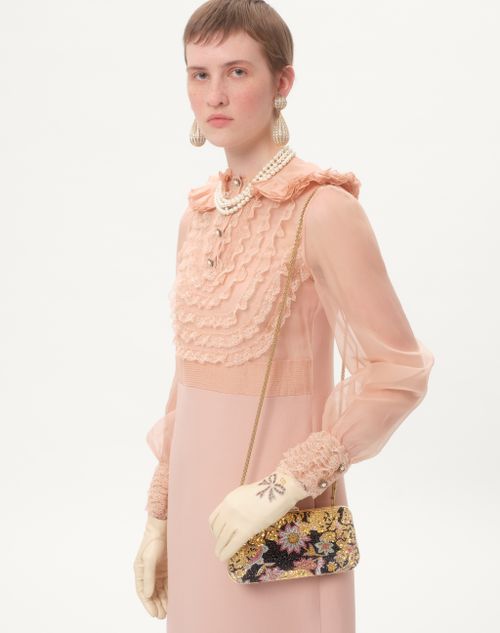 Valentino Garavani - Carry Secrets Minaudiere With Rhinestones Apres L'hiver Motif - Multicolour/crystal - Woman - Clutches