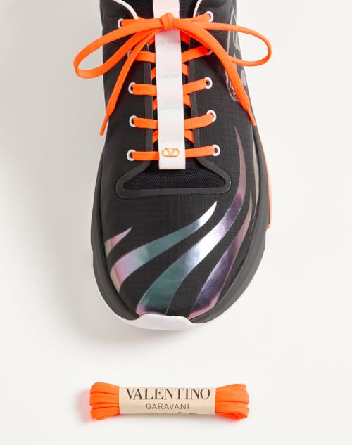 Valentino Garavani - Panther Blaze Low-top Trainer In Ripstop Fabric - Black - Man - Trainers