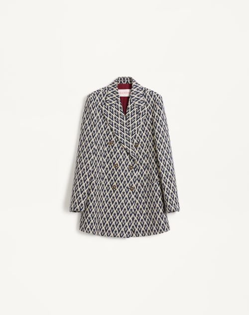 Valentino - Toute La V Jacquard Blazer - Night/cream - Woman - Jackets And Blazers