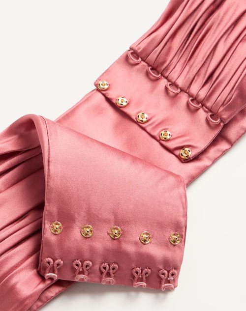 Valentino - Gürtel Aus Satin Cady - Rosa - Frau - Gürtel