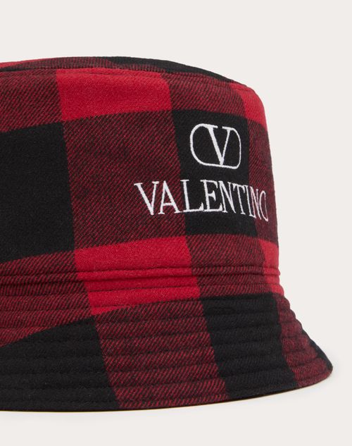 Valentino Garavani - Vlogo Valentino Bucket Hat - Red/black - Man - Hats