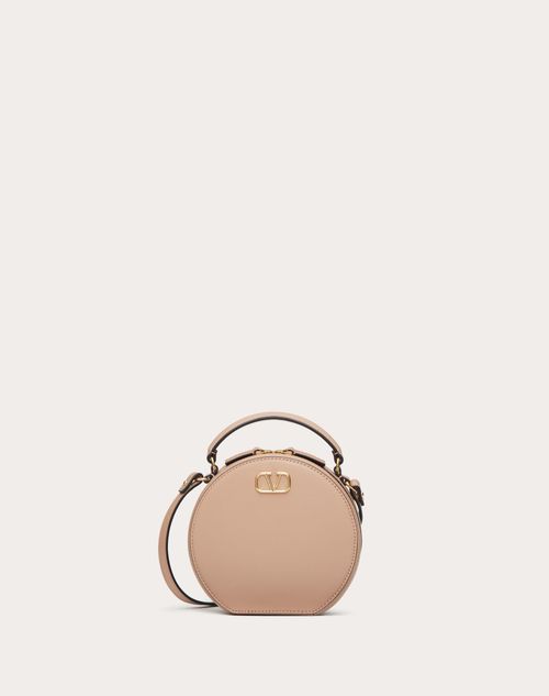 Valentino Garavani - Mini Vlogo Signature Tasche Aus Kalbsleder - Rose Cannelle - Frau - Summer Totes - Bags (vlogo Totes/signature)