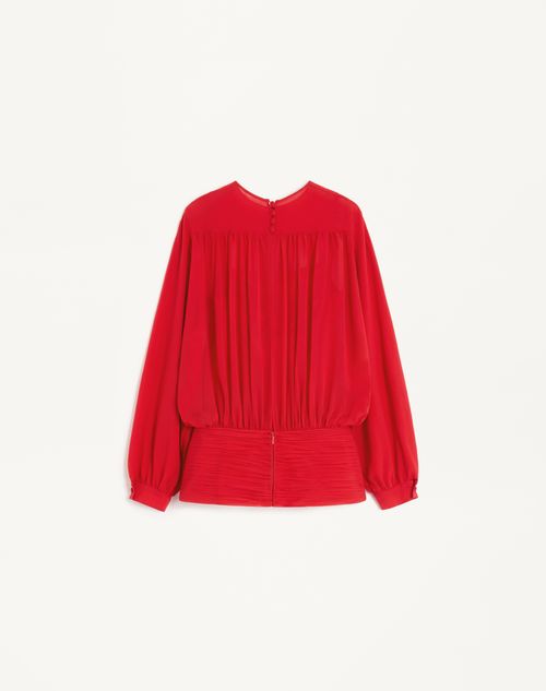 Valentino - Light Georgette Top - Paris - Woman - Shirts And Tops