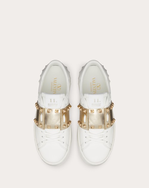 Valentino Garavani Rockstud Untitled leather sneakers - White