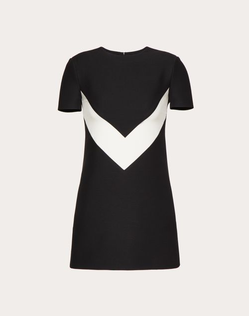 Valentino - Crepe Couture Dress - Black/ivory - Woman - Short