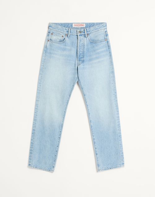 Valentino - Denim Trousers - Denim - Man - Denim