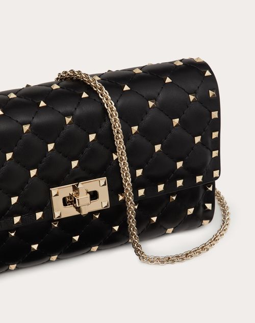 Rockstud Spike Nappa Leather Crossbody Clutch Bag for Woman in