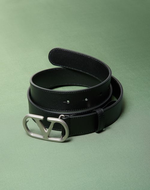 Vロゴ シグネチャー シャイニーカーフスキン ベルト 30mm for Vロゴ シグネチャー シャイニーカーフスキン ベルト 30mm for