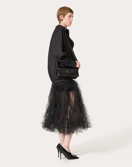 Valentino - Tulle Illusione Skirt - Black - Woman - Skirts