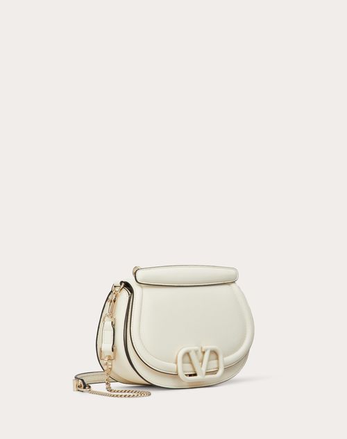 Valentino Garavani - Vsling Shoulder Bag In Grainy Calfskin - Ivory - Woman - Valentino Garavani Vsling