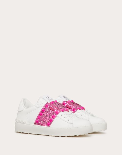 ヴァレンティノ Valentino Garavani レディース スニーカー シューズ 靴 White Pink Crystal Open Sneakers White Pink J5rtykunox レディースファッション Www Anchorcm Net