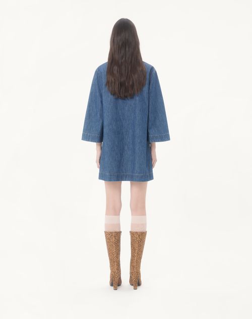 Valentino - Denim Chambray Dress - Blue - Woman - Denim