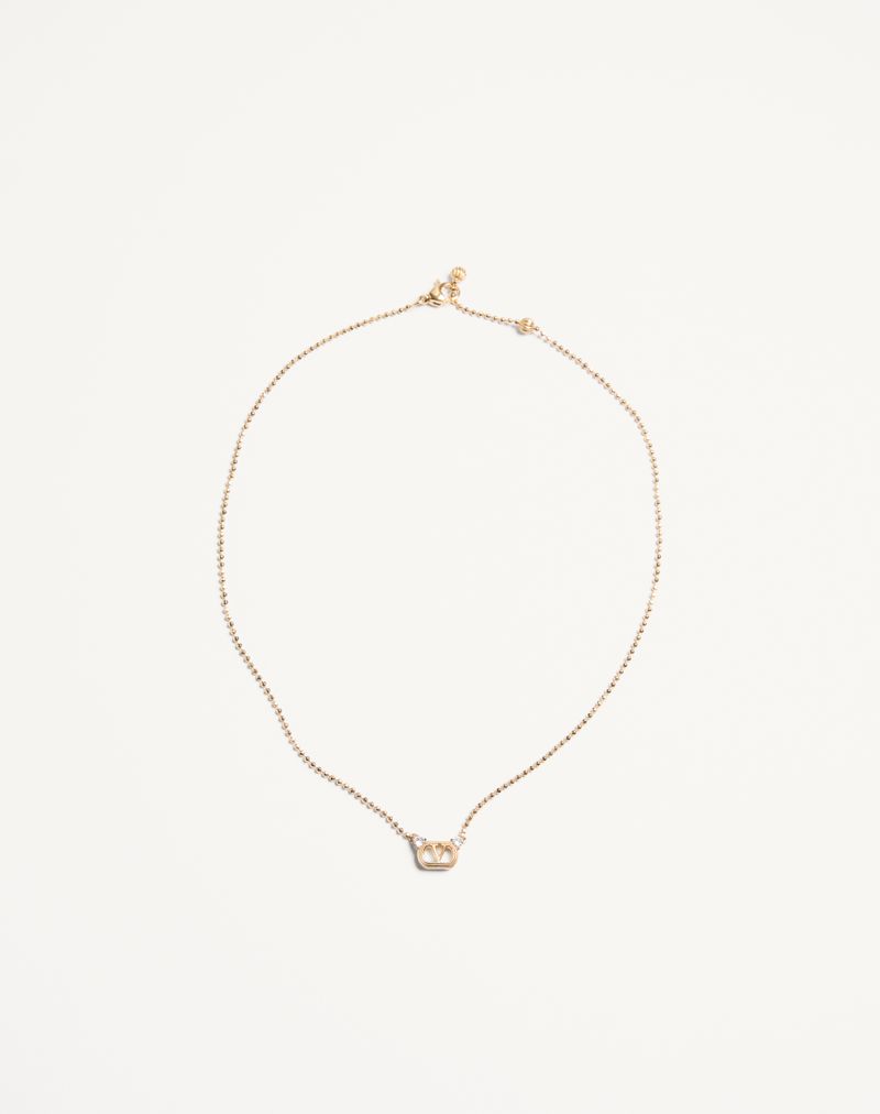 VALENTINO オヴァレット メタルｘ スワロフスキー®クリスタル ネックレス