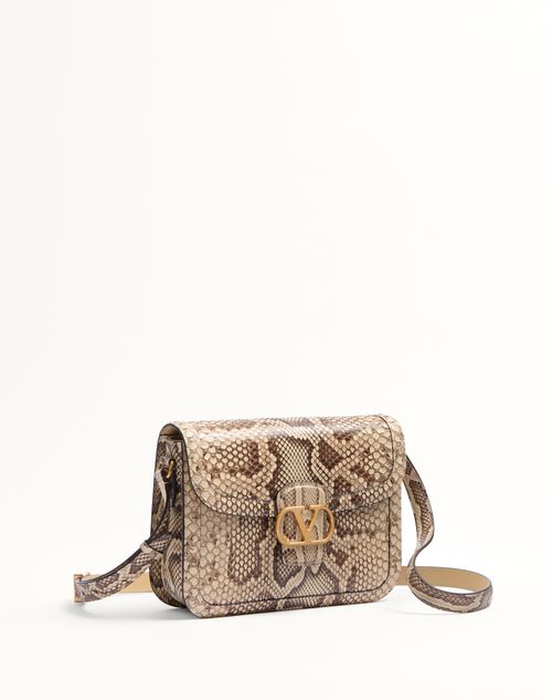 Valentino Garavani - Valentino Garavani 9to5 Python Shoulder Bag - Ivory - Woman - Shoulder Bags