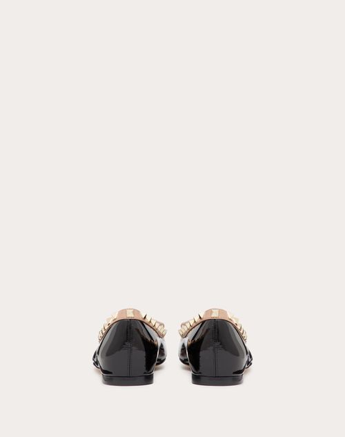 Valentino Garavani - Rockstud Patent Leather Ballerina - Black/rose Cannelle - Woman - Woman View All