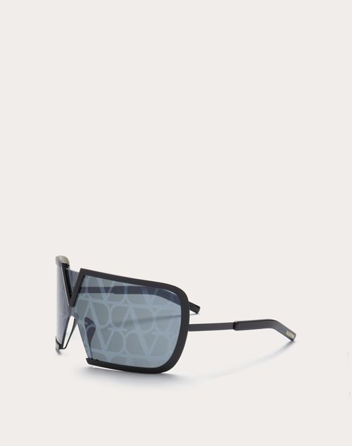 Valentino - Gafas Tipo Máscara Extragrandes E Icónicas V - Romask - Negro - Unisexo - Gafas De Sol