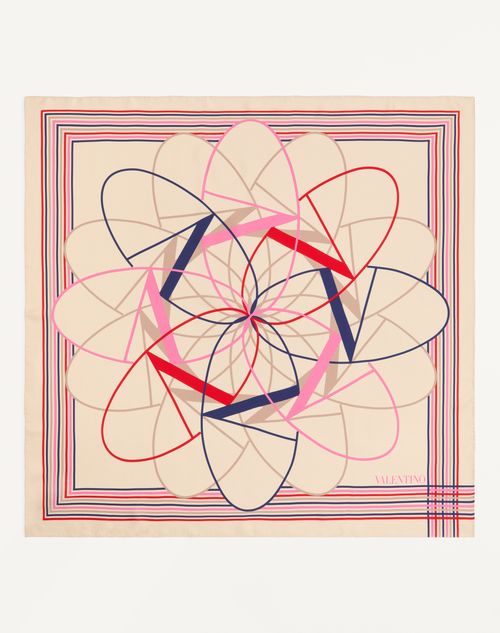 Valentino Garavani - Le Fou De L'archive Silk Scarf From The Valentino Archive - Beige/multicolor - Woman - Soft Accessories