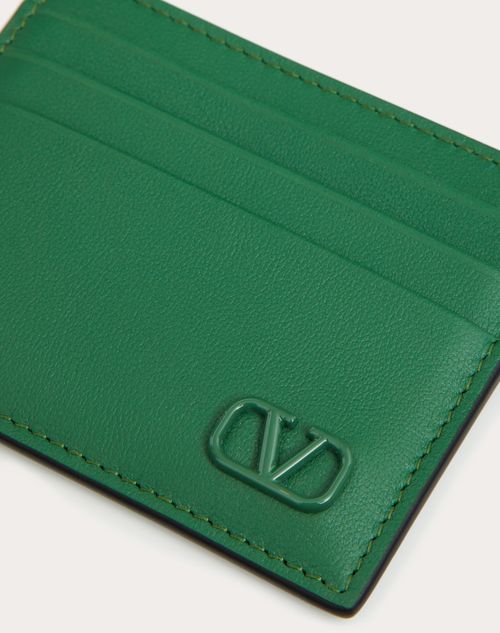 Valentino Garavani - Vlogo Signature Cardholder - Green - Man - Man Bags & Accessories Sale