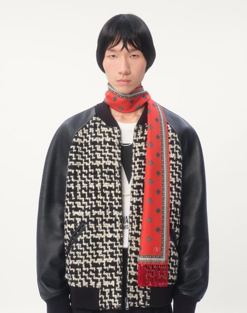 チャンバーシルク フリンジ付きバンドゥスカーフ for メンズ チャンバーシルク フリンジ付きバンドゥスカーフ for メンズ