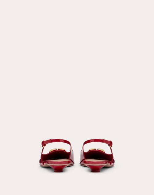 The Bold Edition Vlogo Slingback Flat 20 Red Calfskin