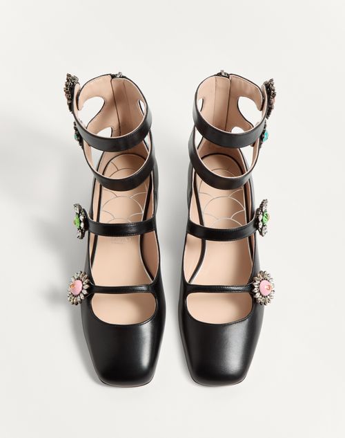 Preshoes Ballerinas With Straps In Kidskin With Jewel Preshoes Ballerinas With Straps In Kidskin With Jewel