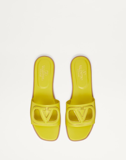 Valentino Garavani Yellow Rockstud Slides