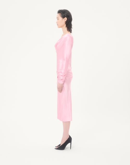 Valentino - Abito In Crepe Satin - Rosa - Donna - Abiti
