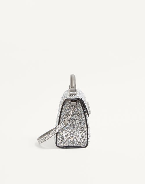 Valentino Garavani - Mini Vsling Handbag With Sparkling Embroidery - Crystal - Woman - Top Handle Bags