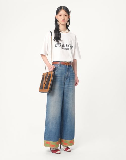 Valentino - Denim Trousers - Denim - Woman - Denim