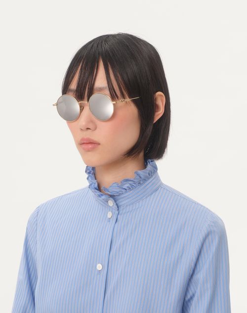 Valentino - ROUND METAL FRAME - Gold/silver - Unisex - Eyewear
