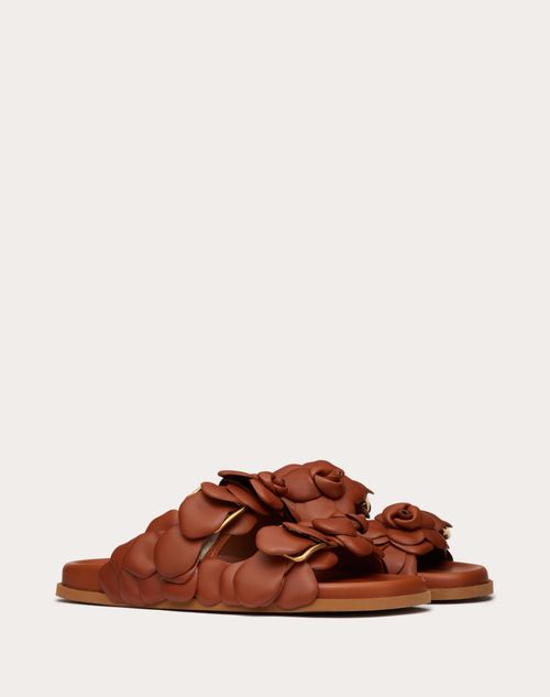 Valentino Garavani - Valentino Garavani Atelier Shoes 03 Rose Edition Slide Sandal 35 Mm - Tan - Woman - Woman Sale