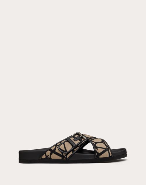 Black valentino flip flops on sale