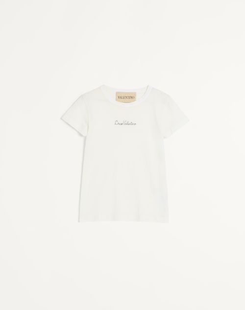 Valentino - Cotton T-shirt - Ivory - Woman - T-shirts And Sweatshirts