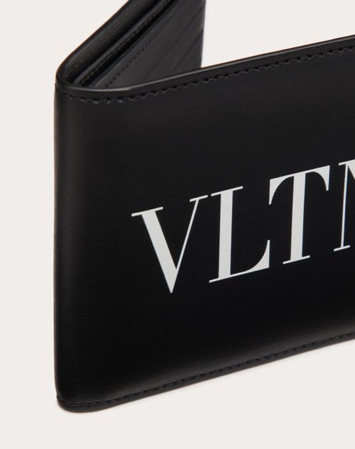 Valentino Garavani - Vltn Wallet - Black/white - Man - Flap Wallets