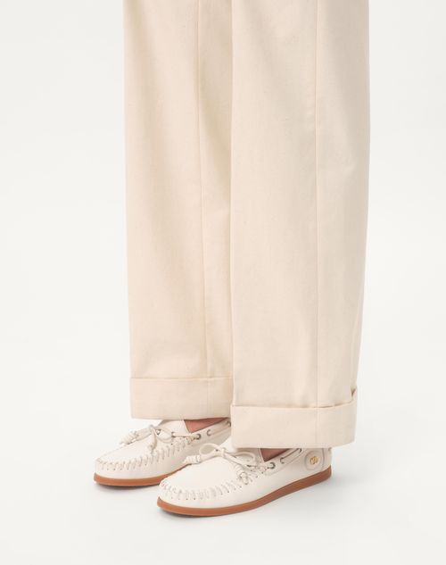 Valentino Garavani - Palm Avenue Buffalo Boat Shoe - Ivory - Man - Shelf - M Shoes - Palm Avenue
