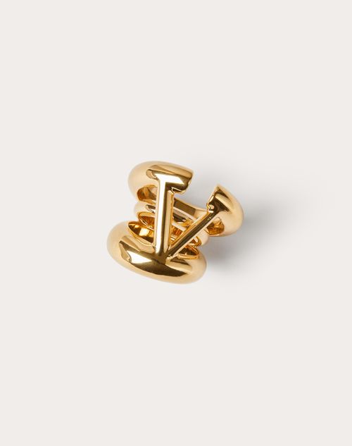 Valentino Garavani - Vlogo Signature Ring Aus Metall - Gold - Frau - Jewels - Accessories
