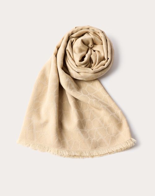 Valentino Garavani - Toile Iconographe Cotton And Cashmere Stole - Beige - Man - Soft Accessories