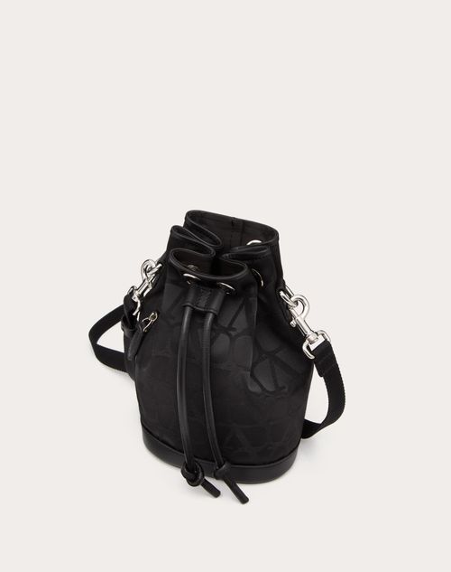 Valentino Garavani - Mini Black Iconographe Nylon Bucket Bag - Black - Man - Man View All