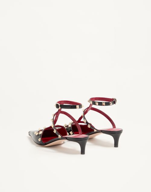 Valentino Garavani - Rockstud Court Shoes In Kid Leather 40mm - Black - Woman - Pumps And Slingbacks