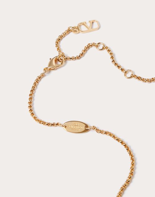 Vlogo Signature Metal Necklace for Woman in Gold | Valentino US