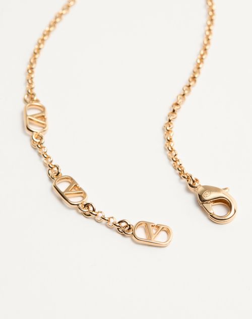 Valentino Garavani - Ovalette Metal Necklace With Enamel, Crystal And Swarovski® Pearl - Gold/black - Woman - Jewellery