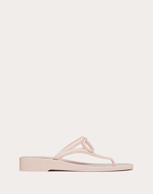 Valentino Garavani - Vlogo Signature Rubber Thong Sandal - Rose Quartz - Woman - Shelf - W Shoes - Polymeric