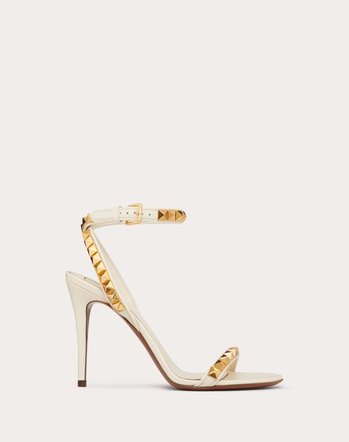 Valentino Garavani - Rockstud No Limit Nappa Sandal 100mm - Light Ivory - Woman - Rockstud Sandals - Shoes